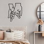 Wallity Pinky Love Escultura de pared en Negro